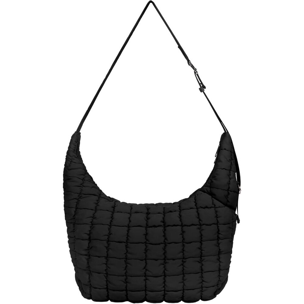 Chic Dumpling-Style Crescent Bag - Lightweight Pu… - image 1
